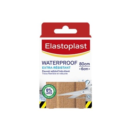 Elastoplast Waterproof Extra Résistant 8 bandes 80 x 6 cm 